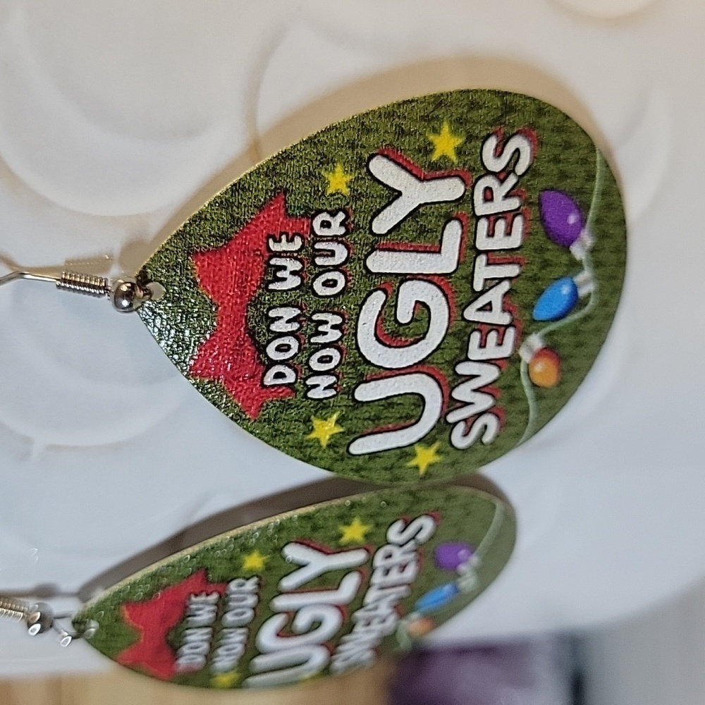 Ugly Sweater Lure Drop Earring - Picture 5 of 5